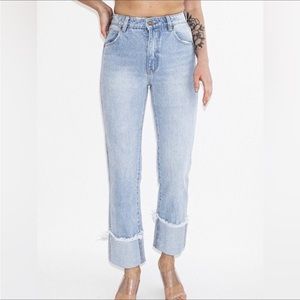 Rolla’s Original Cropped Straight Cuffed Jeans in G’Day Mate 27